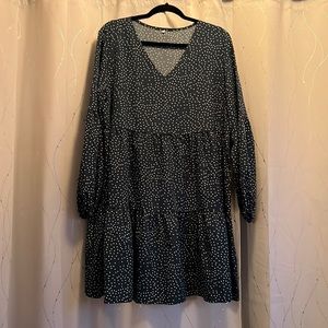 Green polka dot dress